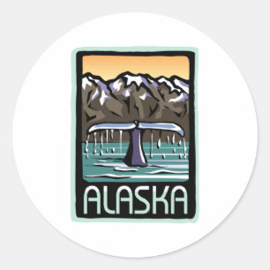Swimmin&apos; in Alaska Classic Round Sticker