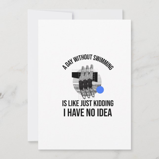 SWIMMING (5) THANK YOU CARD (Front)