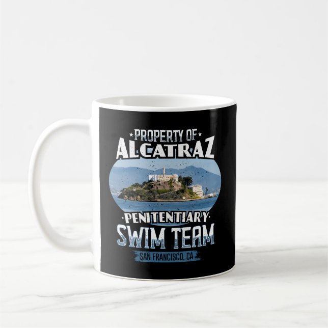 Swimming Alcatraz Swim Team Coffee Mug (Left)