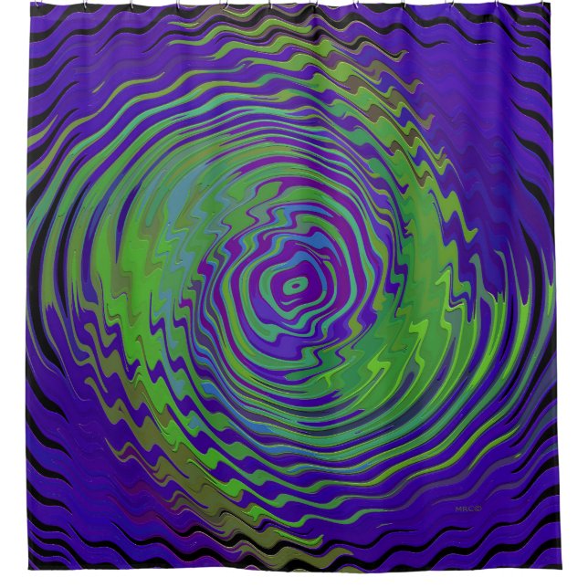 Swimming alien.... shower curtain (Front)
