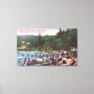 Swimming and Boating on the Russian River Canvas Print