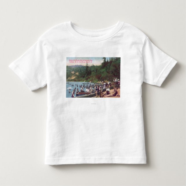 Swimming and Boating on the Russian River Toddler T-Shirt (Front)