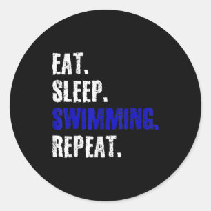 Swimming And Swimmers Design Summer Gift Classic Round Sticker