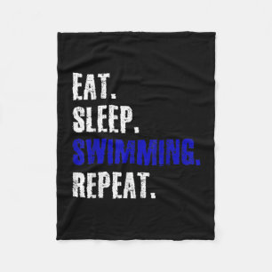 Swimming And Swimmers Design Summer Gift Fleece Blanket