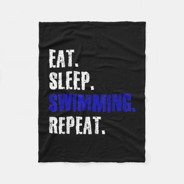 Swimming And Swimmers Design Summer Gift Fleece Blanket (Front)