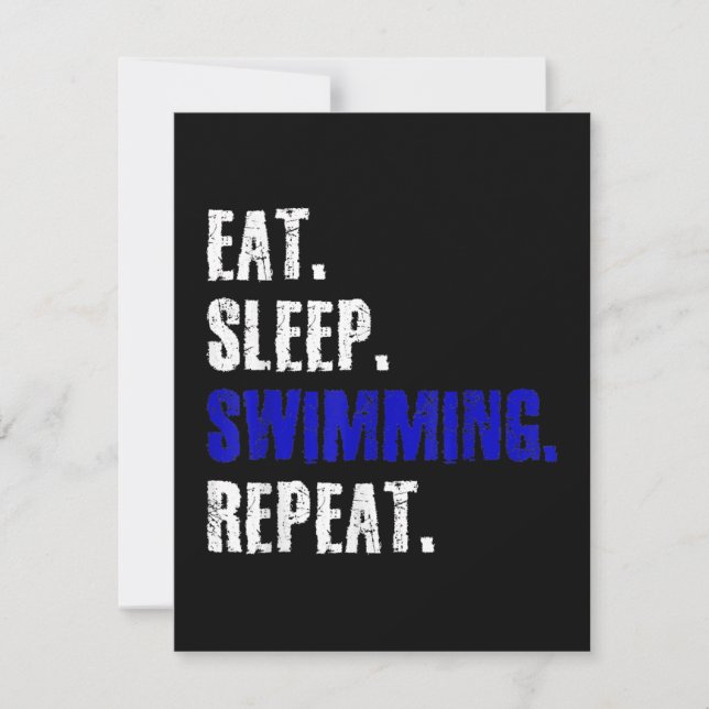 Swimming And Swimmers Design Summer Gift Invitation (Front)