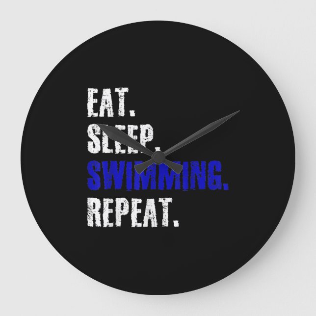 Swimming And Swimmers Design Summer Gift Large Clock (Front)