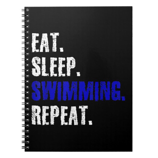 Swimming And Swimmers Design Summer Gift Notebook (Front)