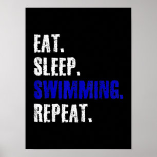 Swimming And Swimmers Design Summer Gift Poster