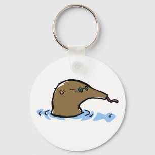swimming anteater key ring