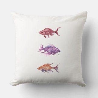 Swimming Around Town Large Throw Pillow