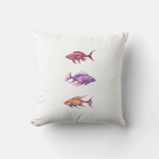 Swimming Around Town Small Throw Pillow