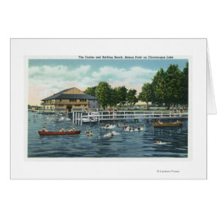 Swimming at Bemus Point Beach and Casino