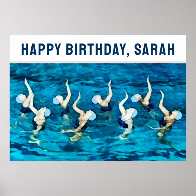 swimming birthday party decoration (Front)