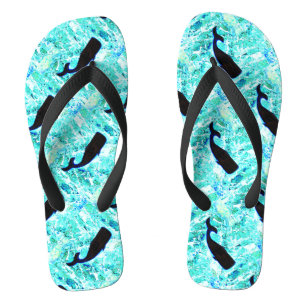 swimming black whales blue Thunder_Cove Jandals