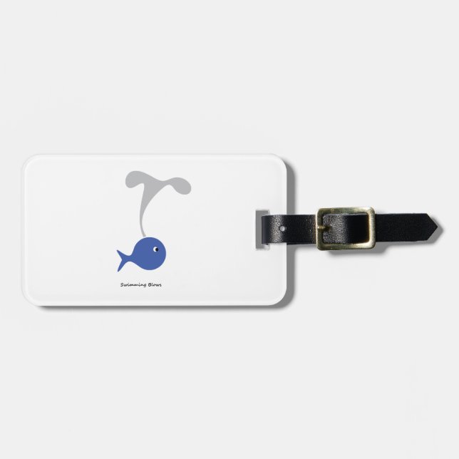 Swimming Blows cool and unique design Luggage Tag (Front Horizontal)