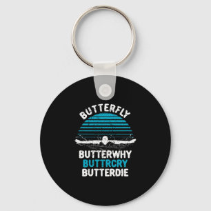 Swimming - Butterfly Butterwhy Key Ring
