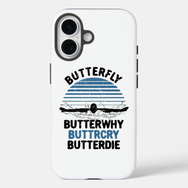 Swimming - Butterfly Butterwhy Swimming Gift Case-Mate iPhone Case (Back)