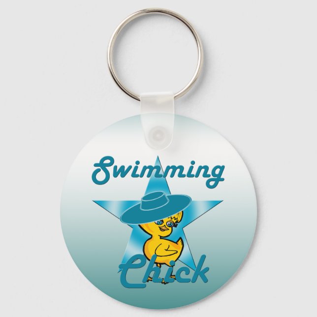 Swimming Chick #7 Key Ring (Front)