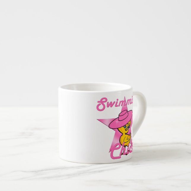 Swimming Chick #8 Espresso Cup (Front Right)