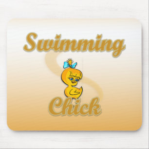 Swimming Chick Mouse Pad