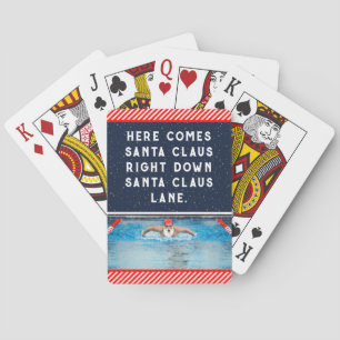Swimming Christmas Playing Cards