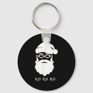 Swimming Christmas Santa Claus H20 Swimmer Xmas Key Ring