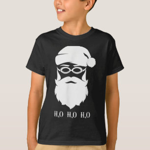 Swimming Christmas Santa Claus H20 Swimmer Xmas  T-Shirt