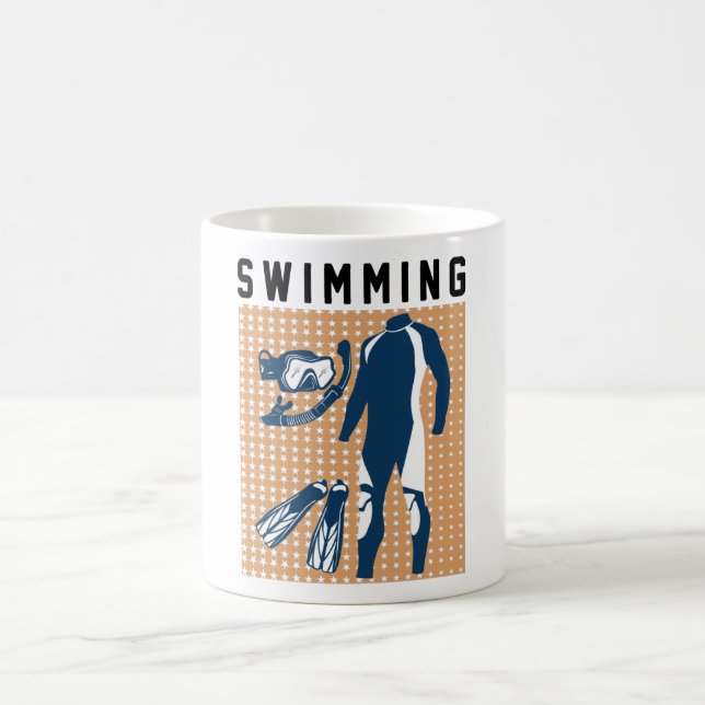 Swimming Clothes and Goggles Coffee Mug (Center)