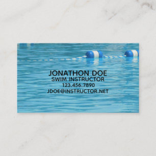 Swimming coach business card