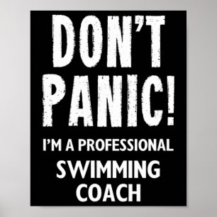 Swimming Coach Design For Swim Team Swimmer Teache Poster