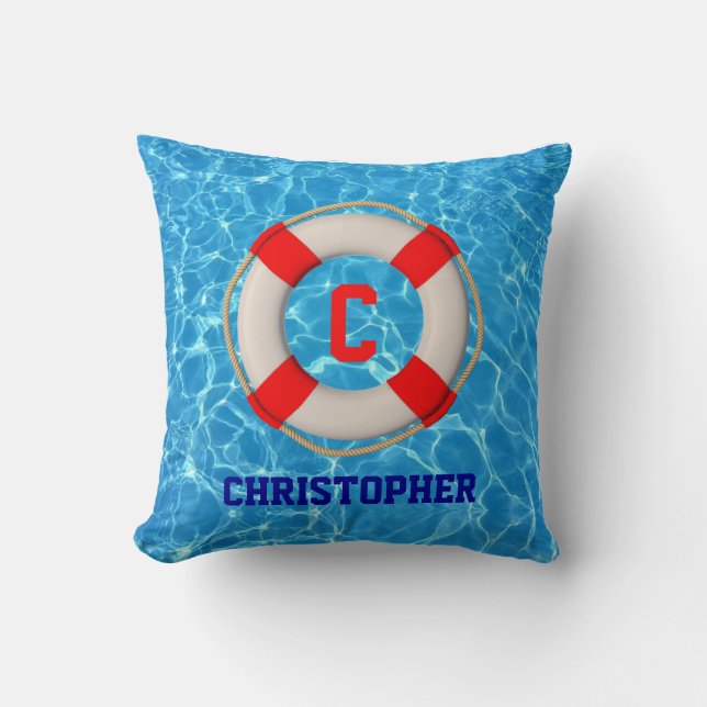Swimming Coach Pool LIfesaver Cushion (Front)