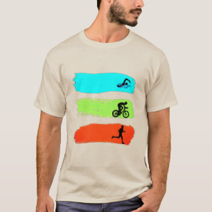 Swimming, Cycling and Running. Triathlon T-Shirt