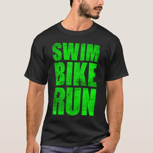 SWIMMING CYCLING RUNNING KONA 2023 TRIATHLETE MENS T-Shirt (Front)