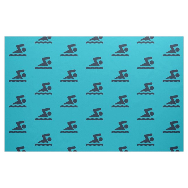Swimming Design Fabric (Fat Quarter)