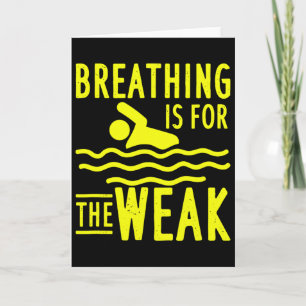 Swimming Design For Swim Team Swimmer - Breathing  Card