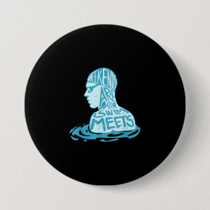 Swimming Design Gift For Swimmer Summer Gift 7.5 Cm Round Badge