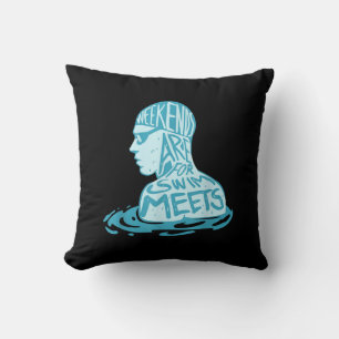 Swimming Design Gift For Swimmer Summer Gift Cushion