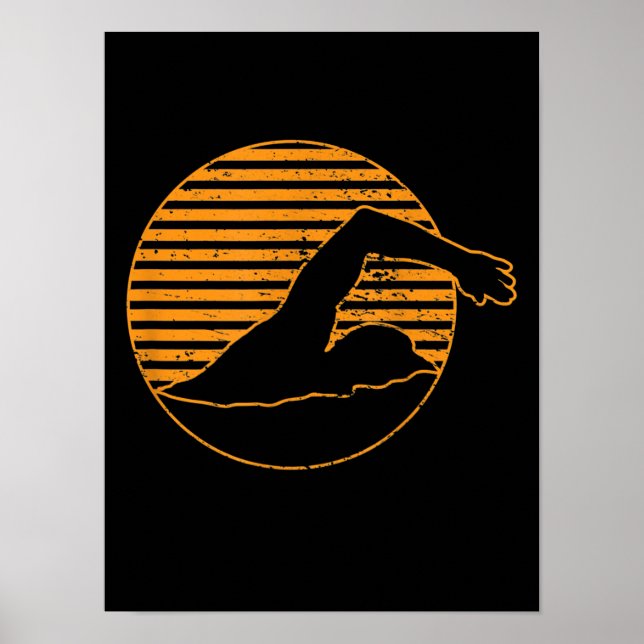 Swimming Design Gift For Swimming Lover Poster (Front)