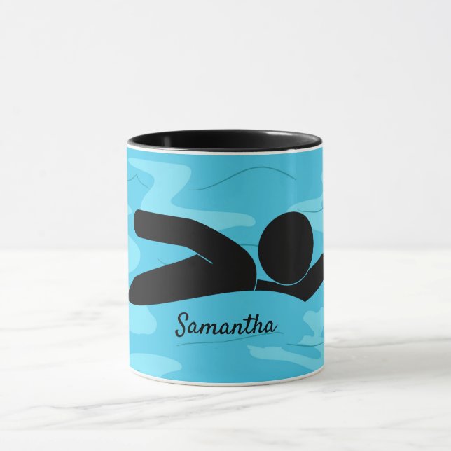 Swimming Design Mug (Center)