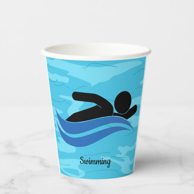 Swimming Design Paper Cup (Front)