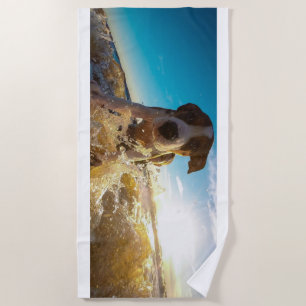 SWIMMING DOG BEACH TOWEL