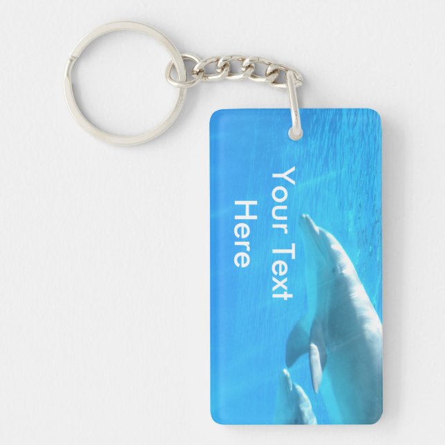 Swimming Dolphins Keychain (Front)