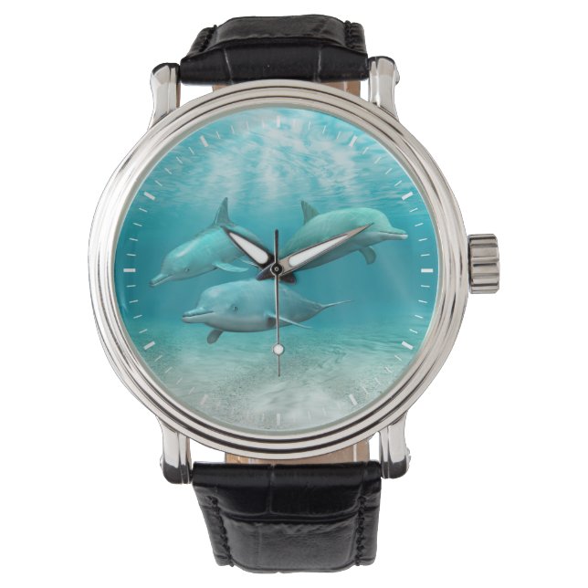 Swimming Dolphins Watch (Front)