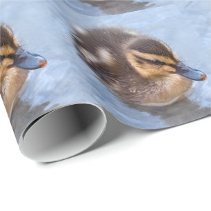 Swimming Duckling Wrapping Paper
