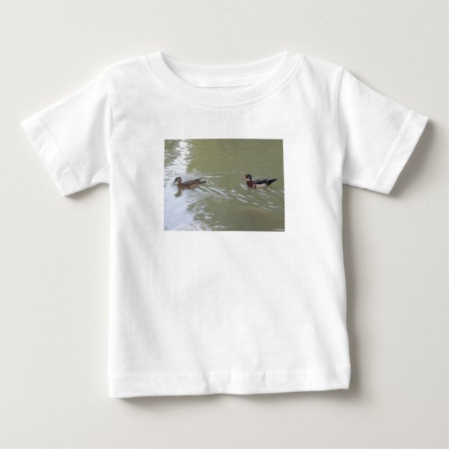 Swimming Ducks Baby T-Shirt (Front)