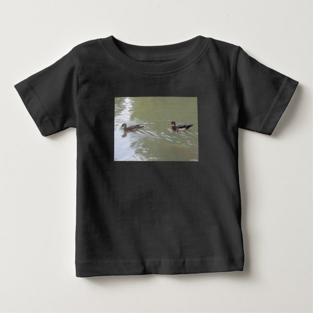Swimming Ducks Baby T-Shirt (Front)