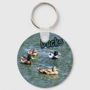 Swimming Ducks Key Chain