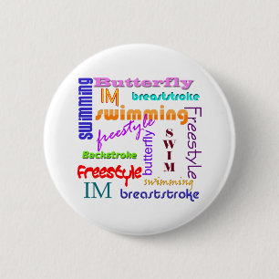 Swimming Everywhere 6 Cm Round Badge