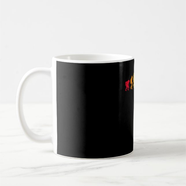 Swimming Evolution of Man Funny Swim Coffee Mug (Left)